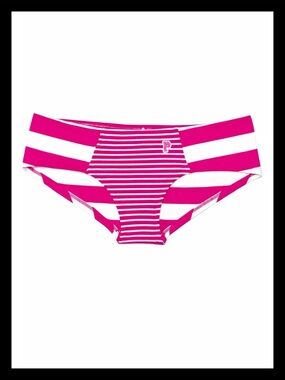 💕ⓅⒾⓃⓀ ⓋⓈ VINTAGE/RARE/HTF Pink/White Striped ELR Cheeky Hipster Panties💕